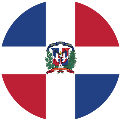 Circle flag vector of Dominican Republic