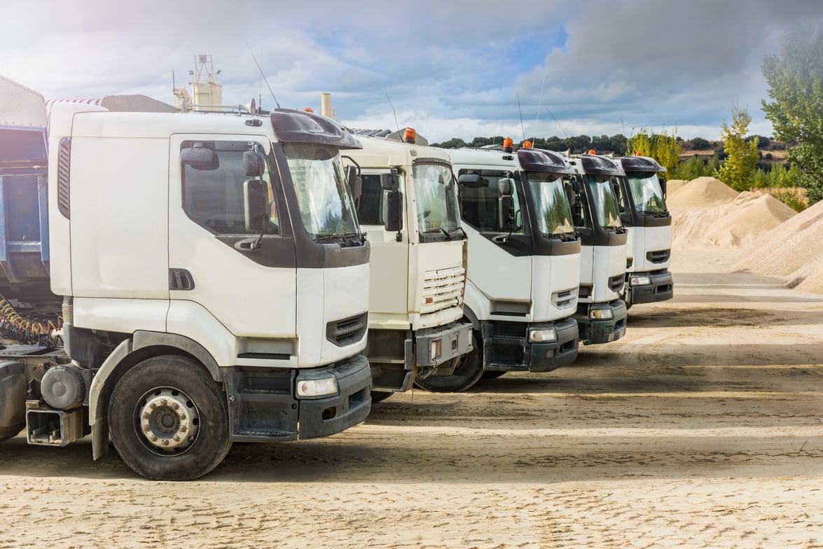 Fleet of vehicles to transport river sand in a mine